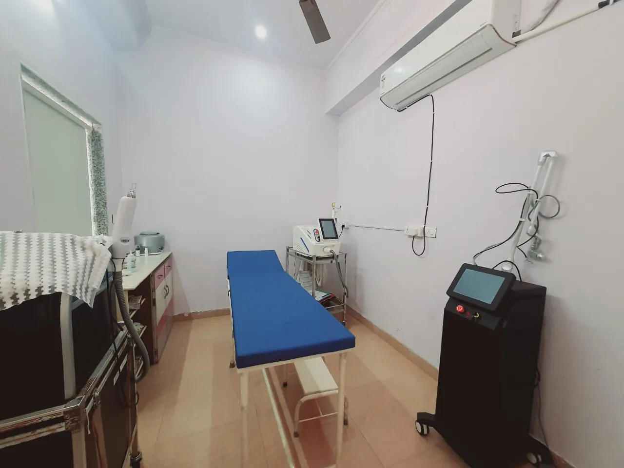 The skin and laser treatment room at the clinic